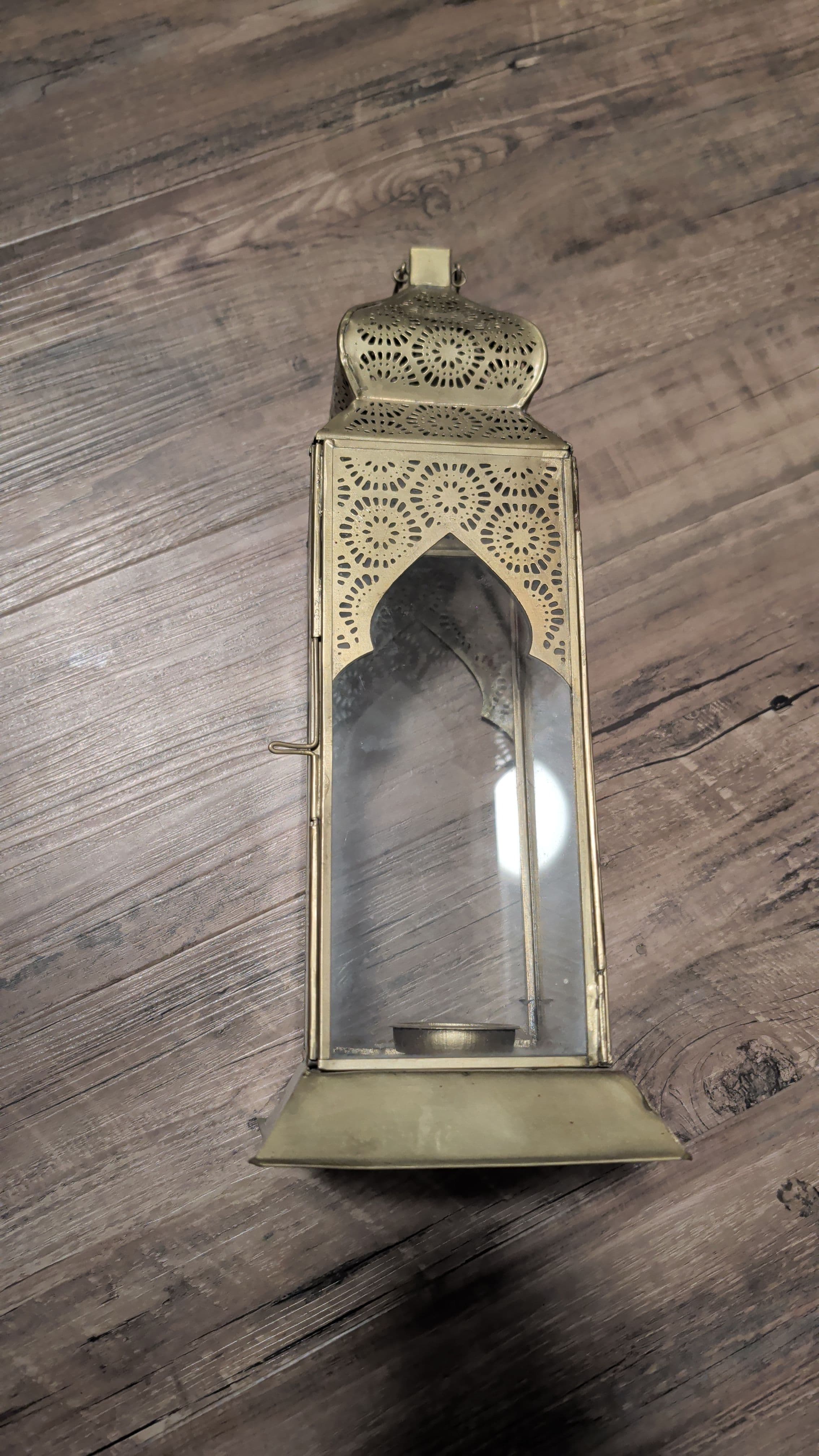 Moroccan Brass Filigree Candle Lantern